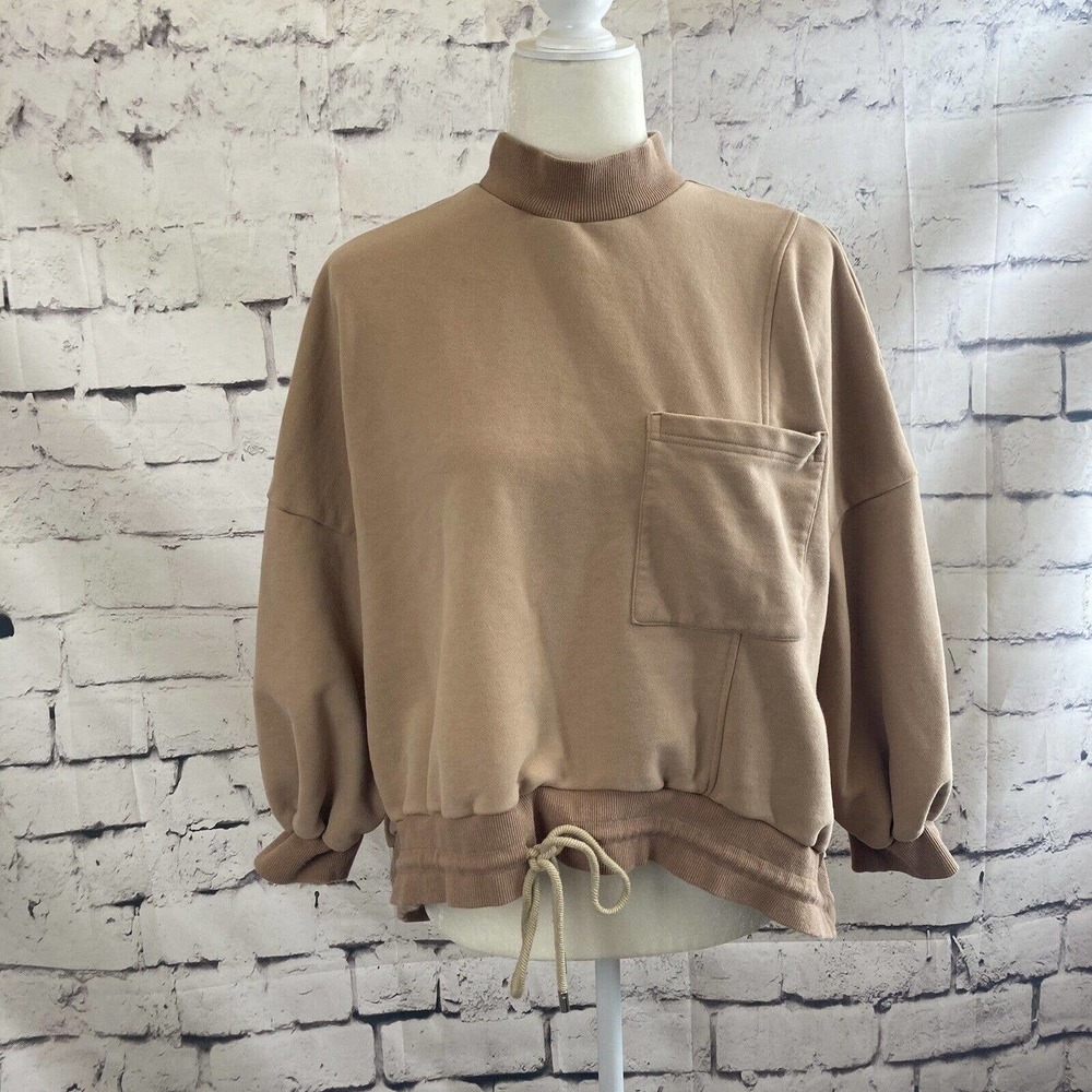 Nap Cloud Sleeve Loose Fit Tan Sweatshirt Women Size Small Lounge Wear